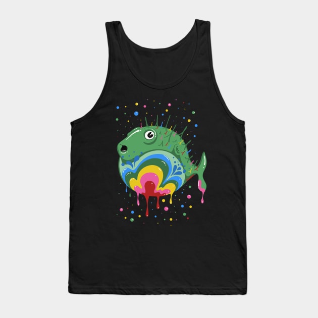 Trippy Puffer Fish Tank Top by ms_wearer